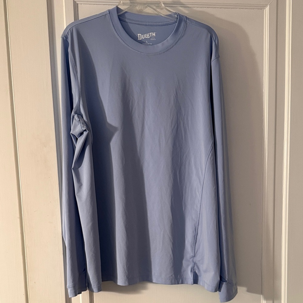 Duluth Trading Co Light Blue Long Sleeve Tee